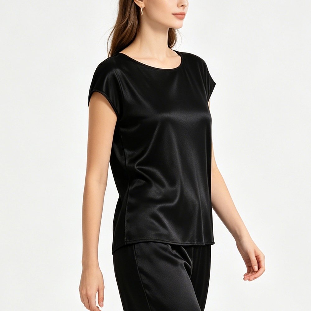 Silk Drop Shoulder T Shirt