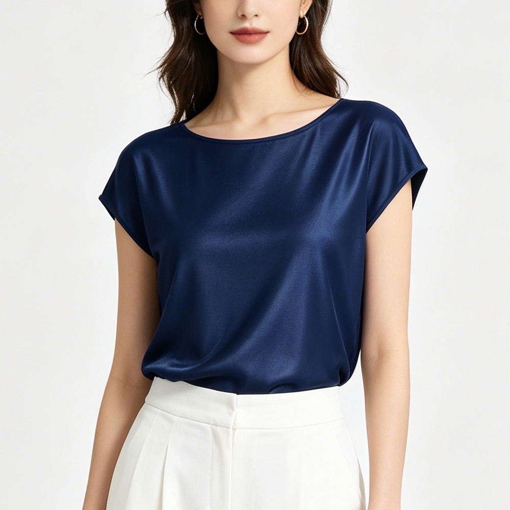 Silk Drop Shoulder T Shirt