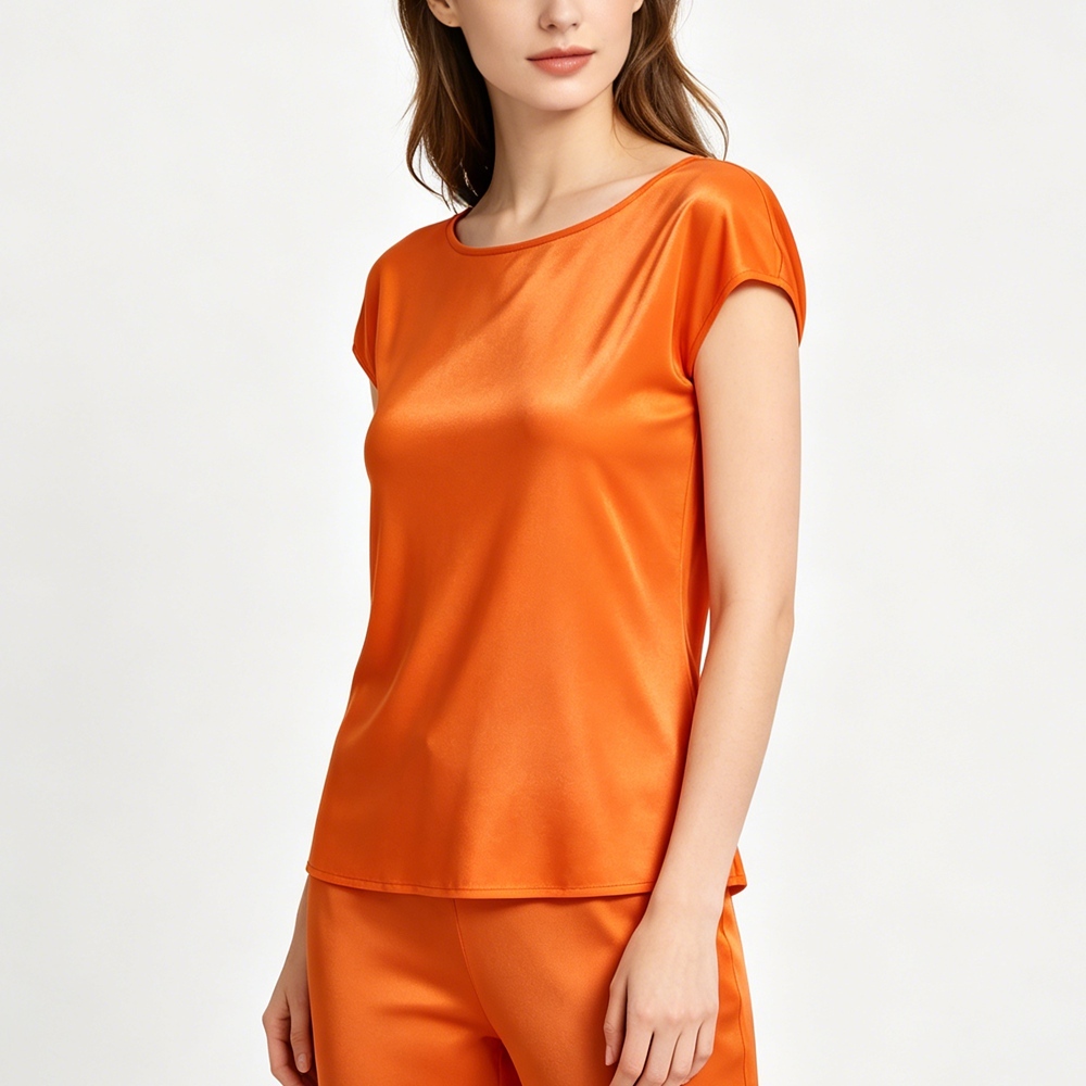 Silk Drop Shoulder T Shirt