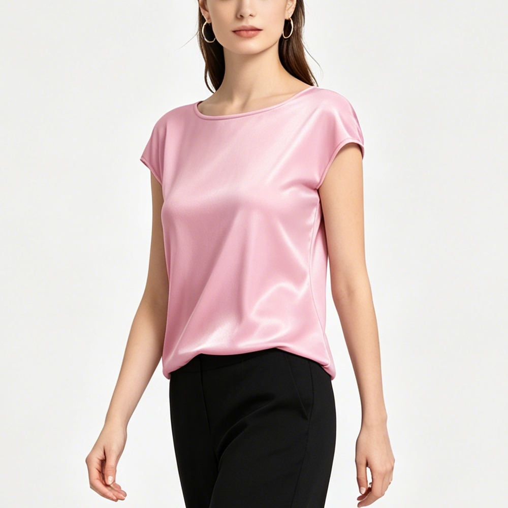 Silk Drop Shoulder T Shirt