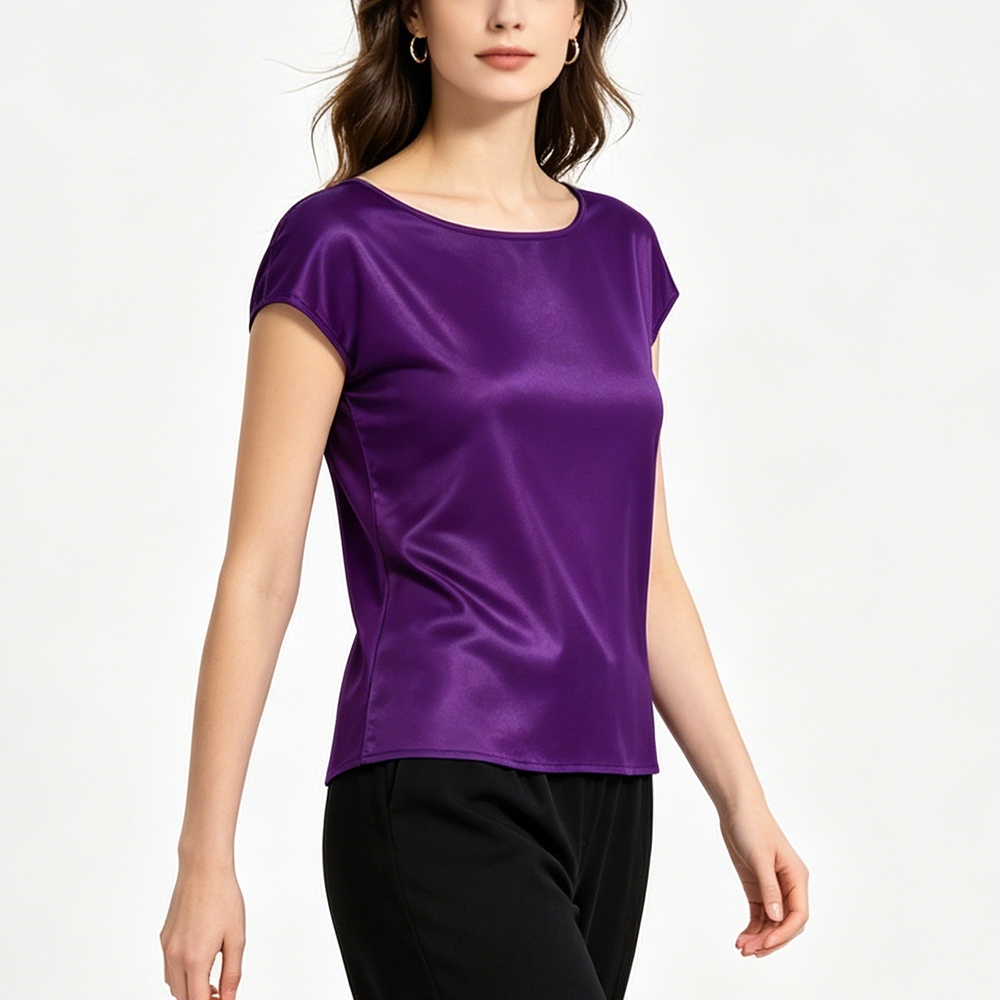 Silk Drop Shoulder T Shirt