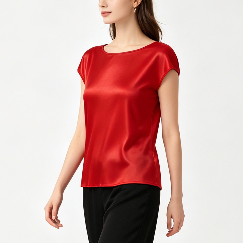 Silk Drop Shoulder T Shirt