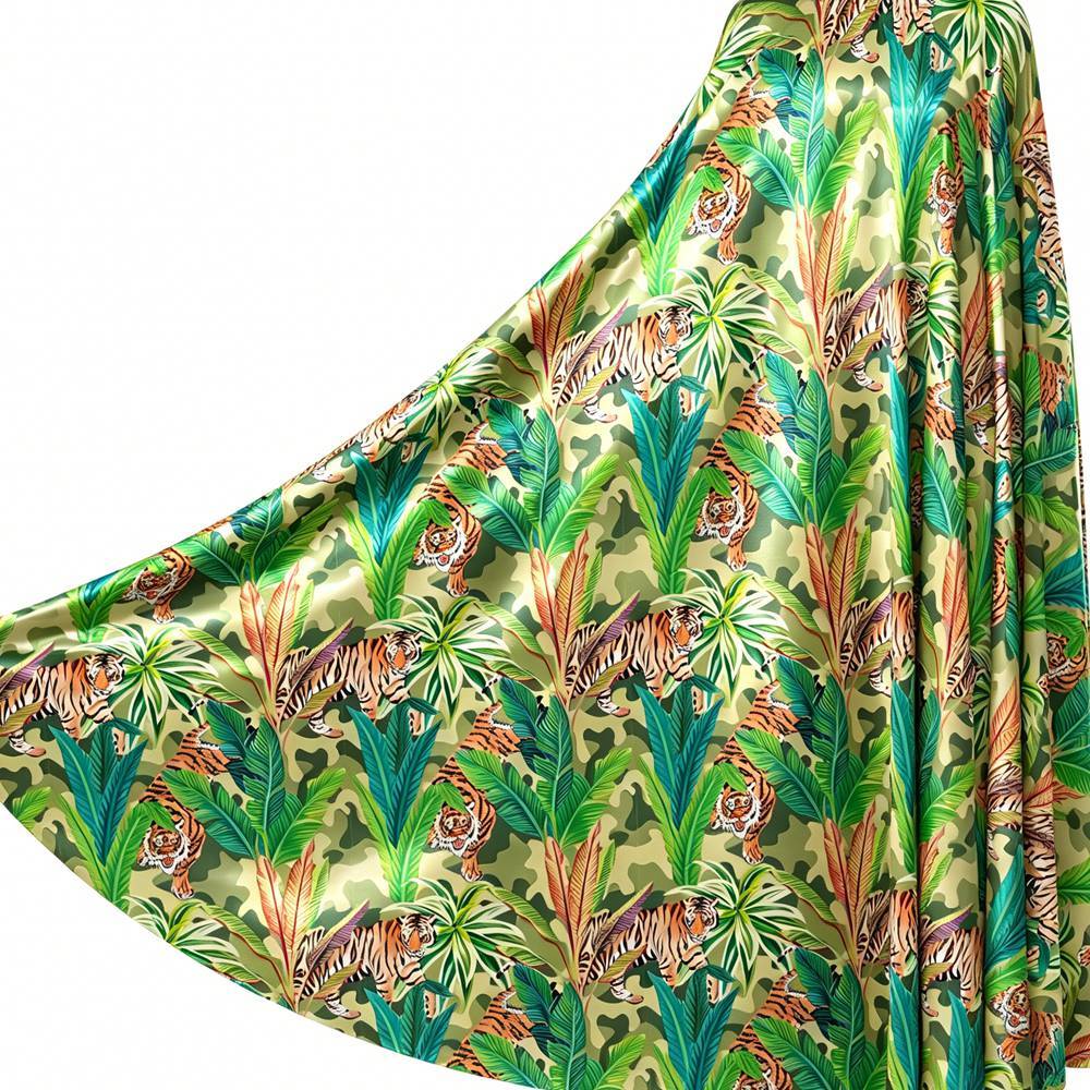 Animals Print 100% Mulberry Silk Charmeuse Fabric 55 Inch Wide 8 Patterns