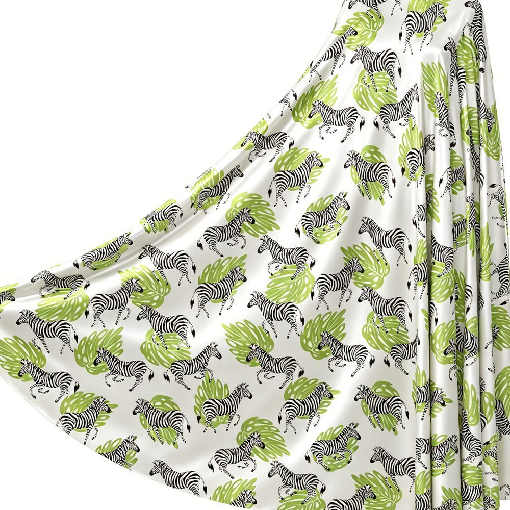 Animals Print 100% Mulberry Silk Charmeuse Fabric 55 Inch Wide 8 Patterns