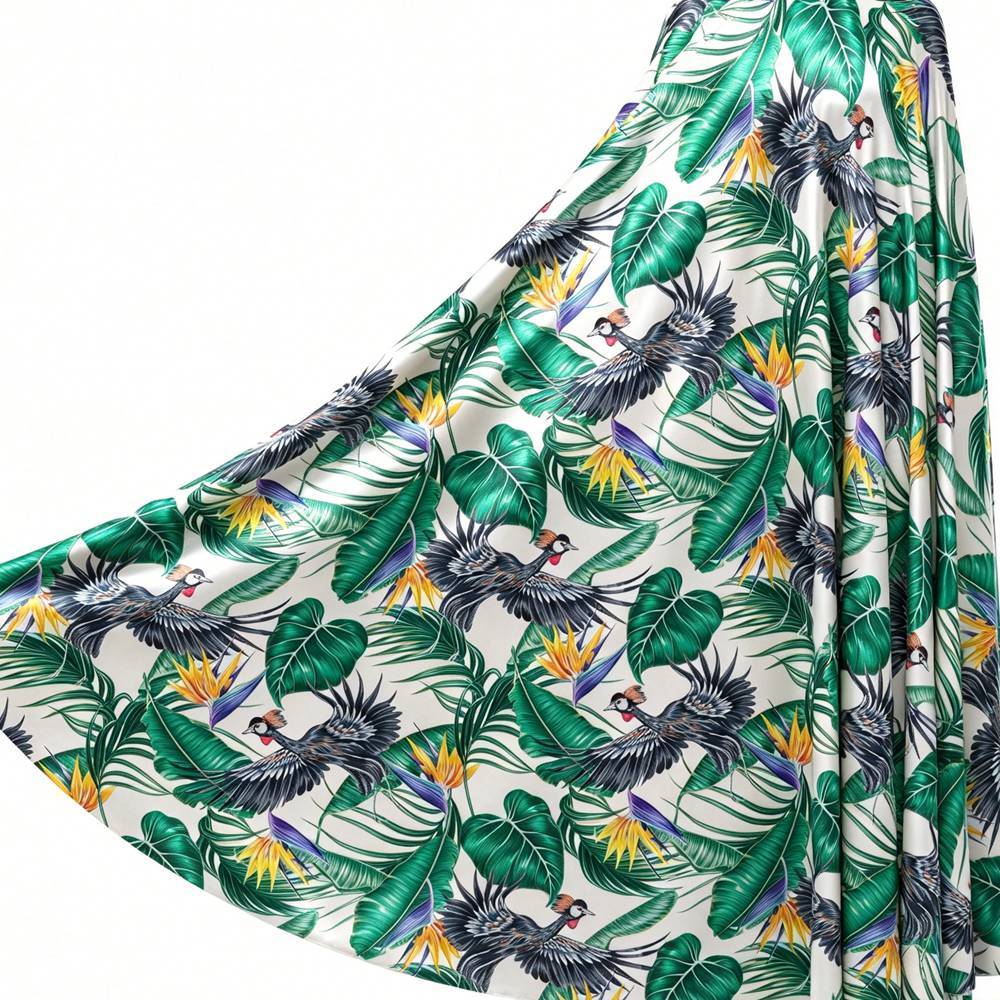 Animals Print 100% Mulberry Silk Charmeuse Fabric 55 Inch Wide 8 Patterns