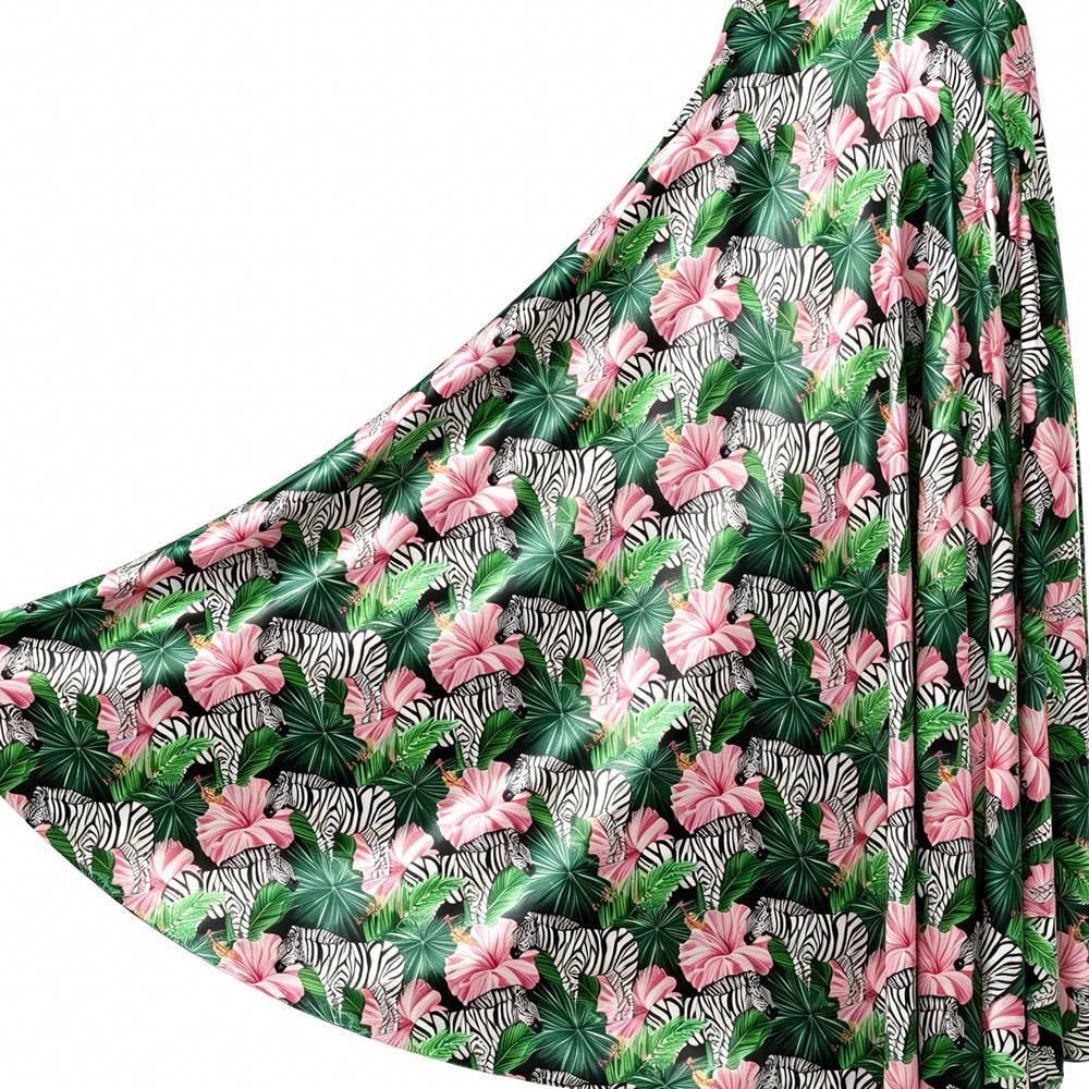 Animals Print 100% Mulberry Silk Charmeuse Fabric 55 Inch Wide 8 Patterns