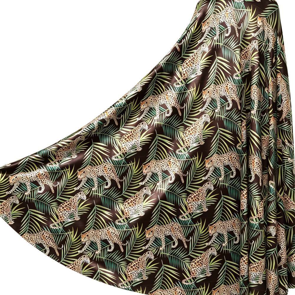 Animals Print 100% Mulberry Silk Charmeuse Fabric 55 Inch Wide 8 Patterns