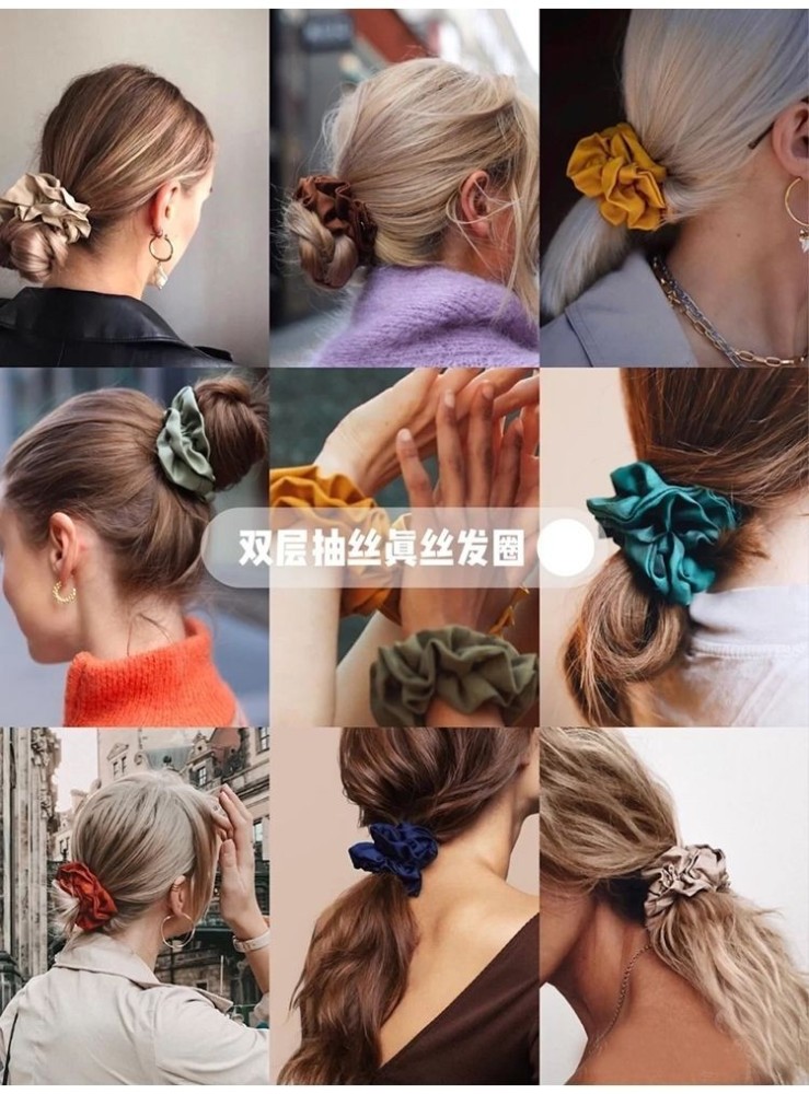 19 Momme 100% Mulberry Silk Charmeuse Hair Scrunchie
