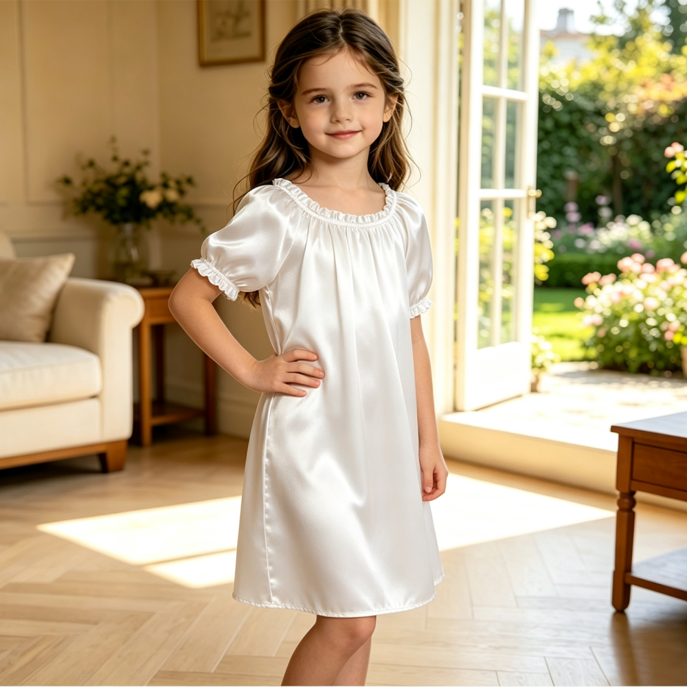 Girl's Pure Mulberry Silk Nightgown