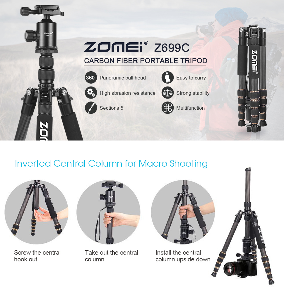 zomei z669c nikon tripod stand