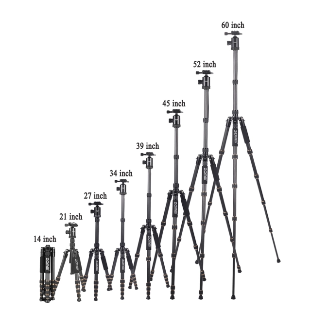 ZOMEi Z669C Ultra Travel Tripod with Twist Locks - Enough Compact and Sturdy for Outdoor Long-exposure Images Shooting