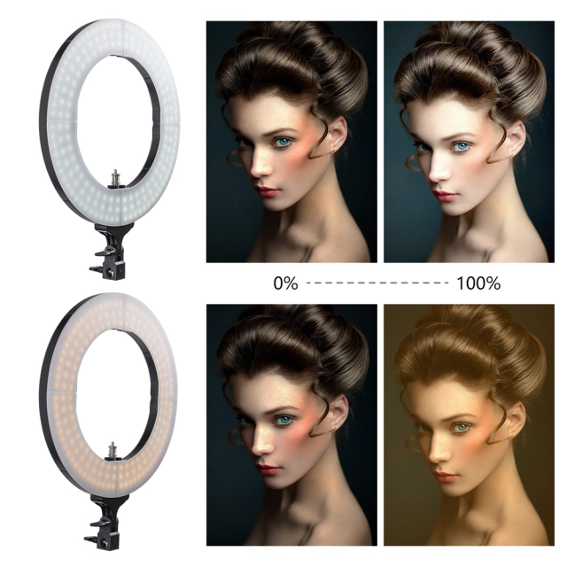 Best New Year Gift -- ZOMEi 14-inch LED Ring Light Makeup Portrait and Photography Lighting with Halo Circle and Bi-color Control