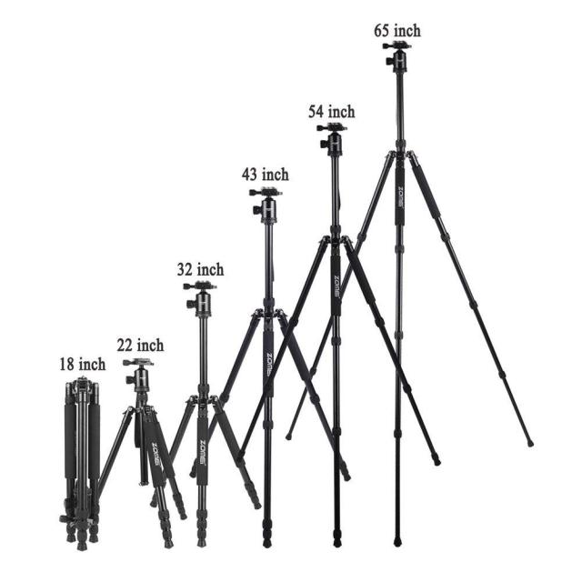 ZOMEi Z818 / Z888 Professional Robust Tripod Support 65 Inch Versatile for Professional Photographic Shooting for Canon Nikon Sony Cameras