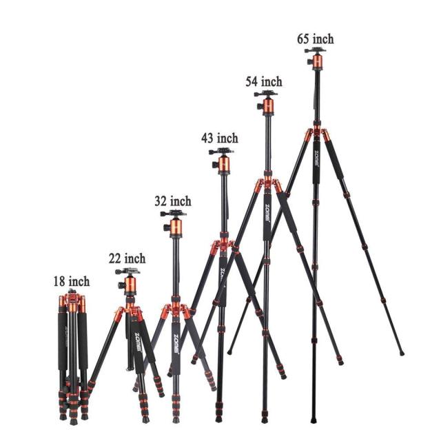 ZOMEi Z818 / Z888 Professional Robust Tripod Support 65 Inch Versatile for Professional Photographic Shooting for Canon Nikon Sony Cameras