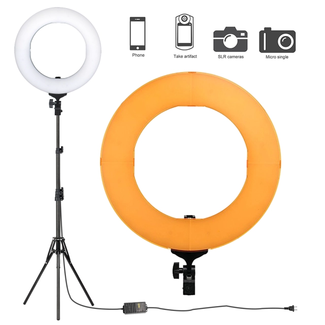 ZOMEi 14-inch LED Makeup Ring Light Videos Photography with Light Stand 3200-5500K