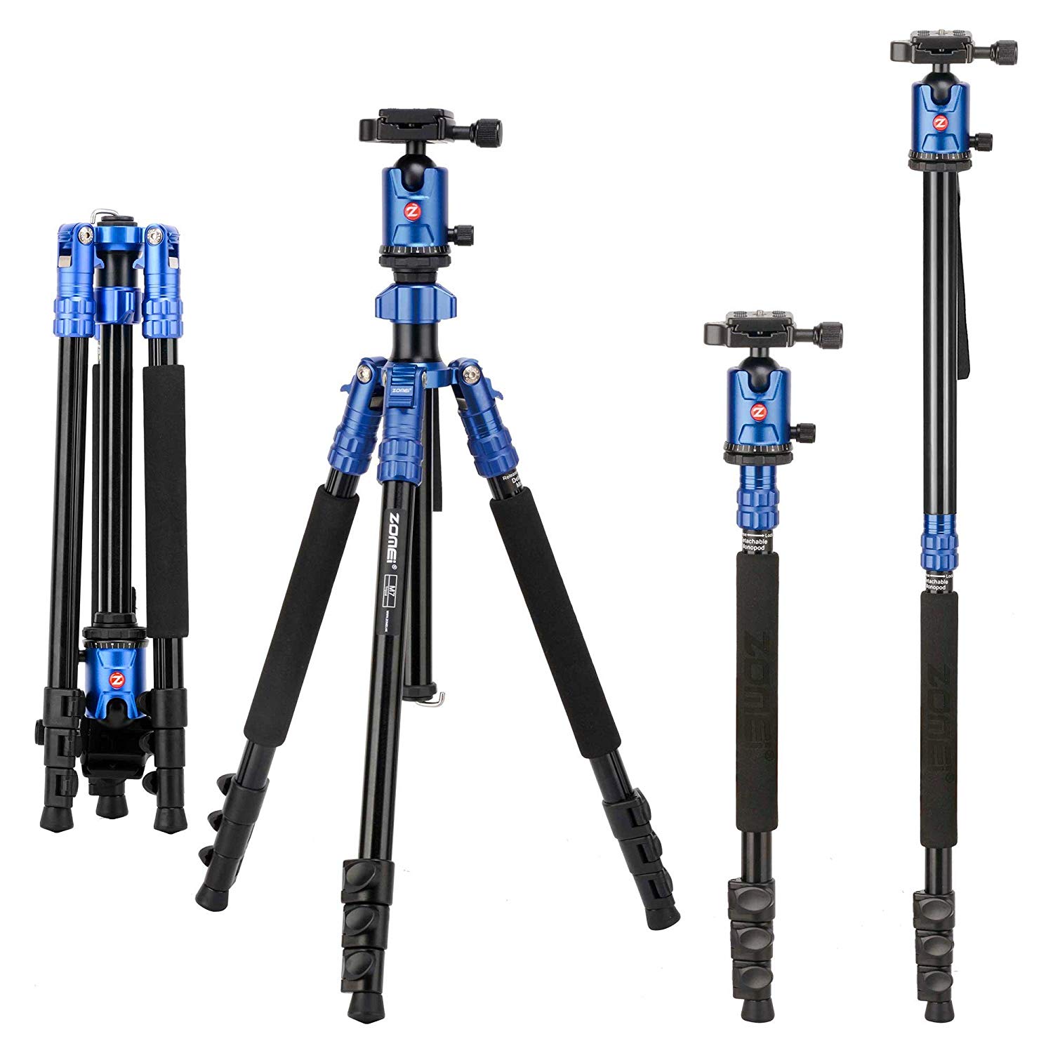 ZOMEi M7 Stable Camera Tripod Range from 22-inch to 67-inch with Adjustable-height Quick Flip Lock Legs for Bird and Landscape Photography