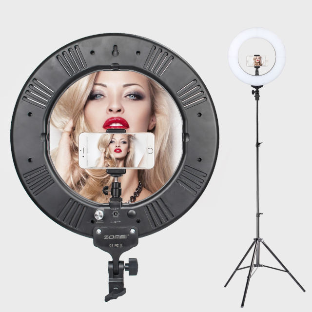 ZOMEi 14-inch LED Makeup Ring Light Videos Photography with Light Stand 3200-5500K