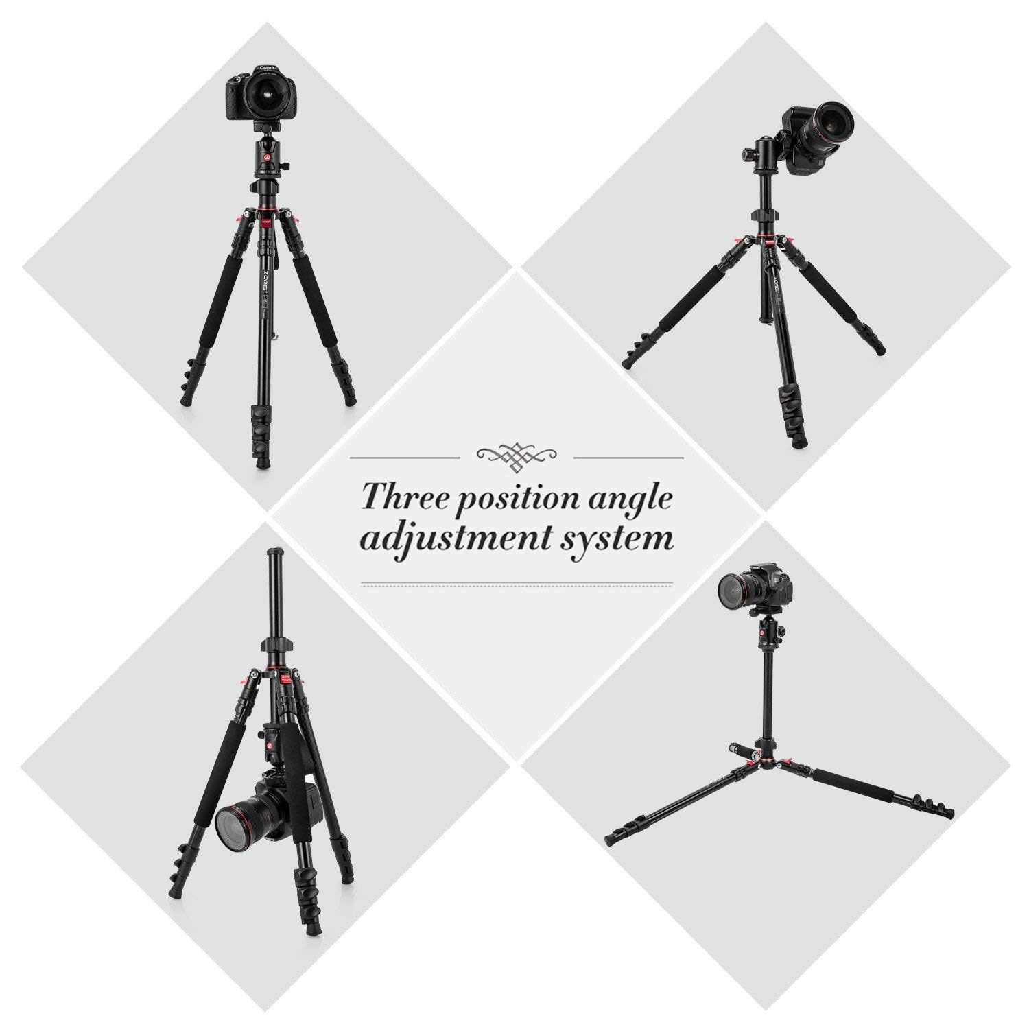 ZOMEi M7 Stable Camera Tripod Range from 22-inch to 67-inch with