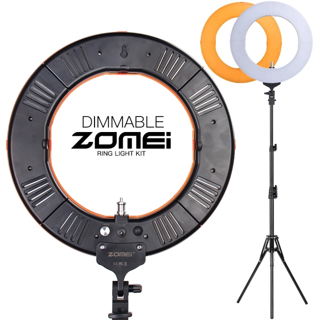 ZOMEi 14-inch LED Makeup Ring Light Videos Photography with Light Stand 3200-5500K