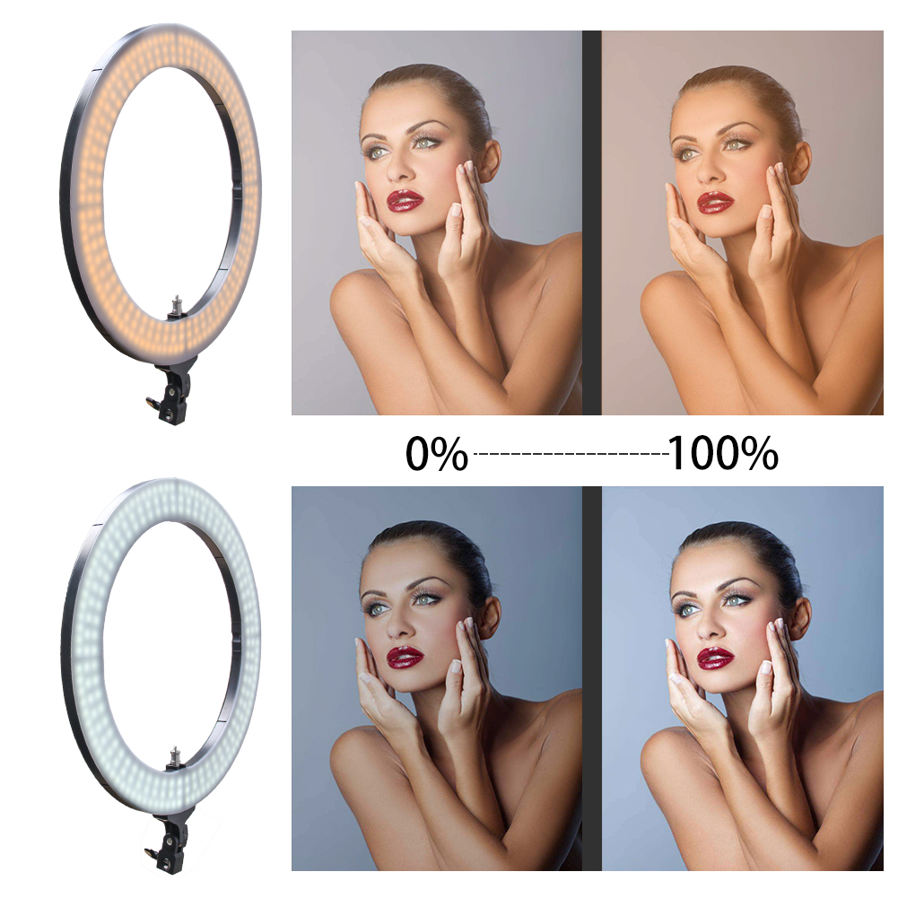 ZOMEi 14/18-inch Photographic Lights Kit 50W for Hair Salon with Tripod Stand and Phone Holder