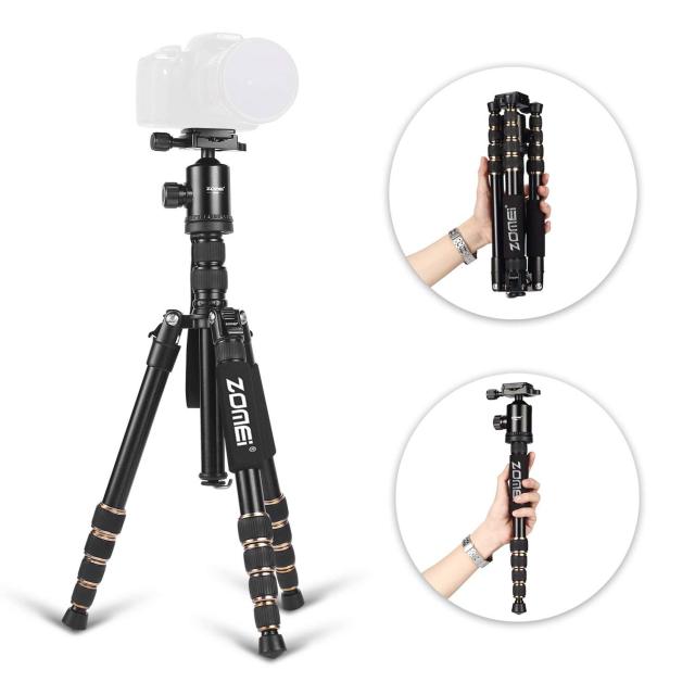 ZOMEi Z669 Lightweight Travel Tripod Monopod with Solid Ball Head and Carry Case as a Travel Companion