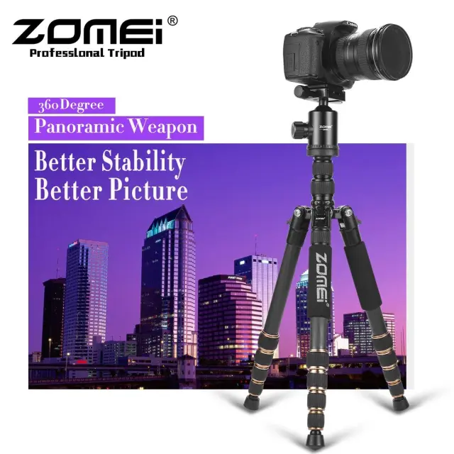 ZOMEi Z669 Lightweight Travel Tripod Monopod with Solid Ball Head and Carry Case as a Travel Companion
