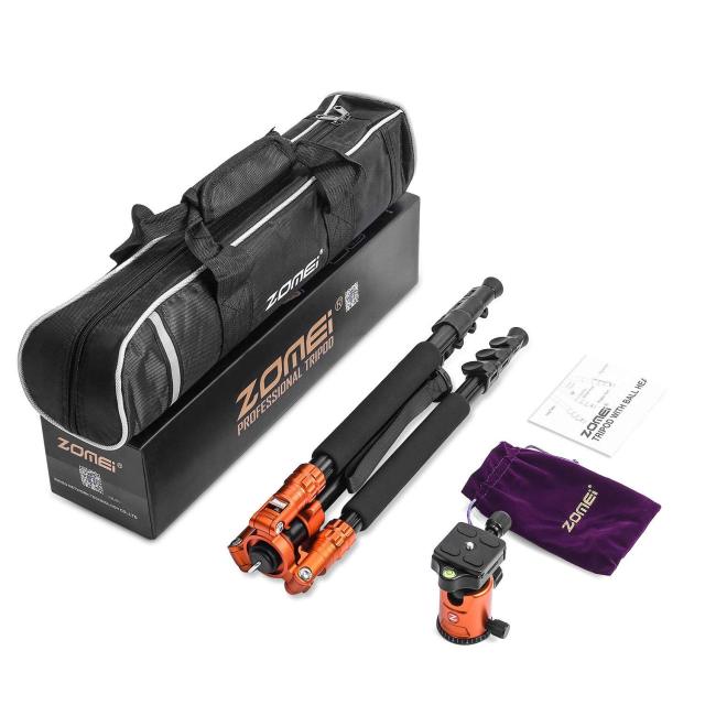 ZOMEi M7 Stable Camera Tripod Range from 22-inch to 67-inch with Adjustable-height Quick Flip Lock Legs for Bird and Landscape Photography