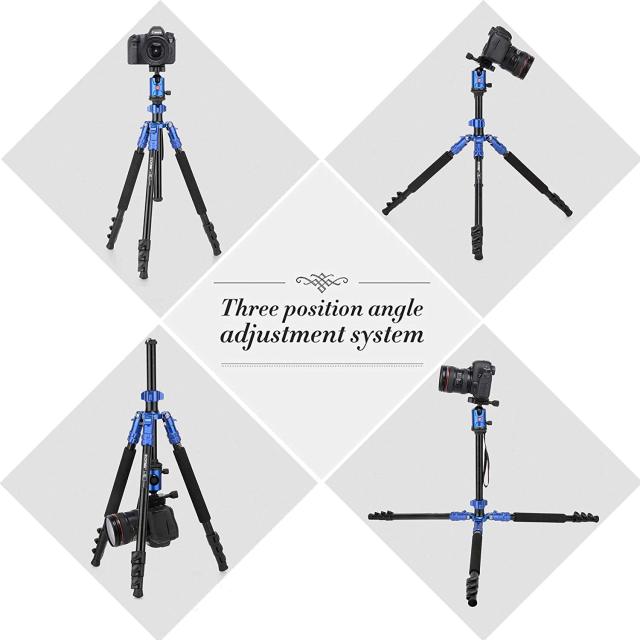 ZOMEi M7 Stable Camera Tripod Range from 22-inch to 67-inch with Adjustable-height Quick Flip Lock Legs for Bird and Landscape Photography
