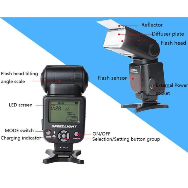 Manual Flash ZOMEi ZM430 for Canon EOS &amp; Nikon GN56