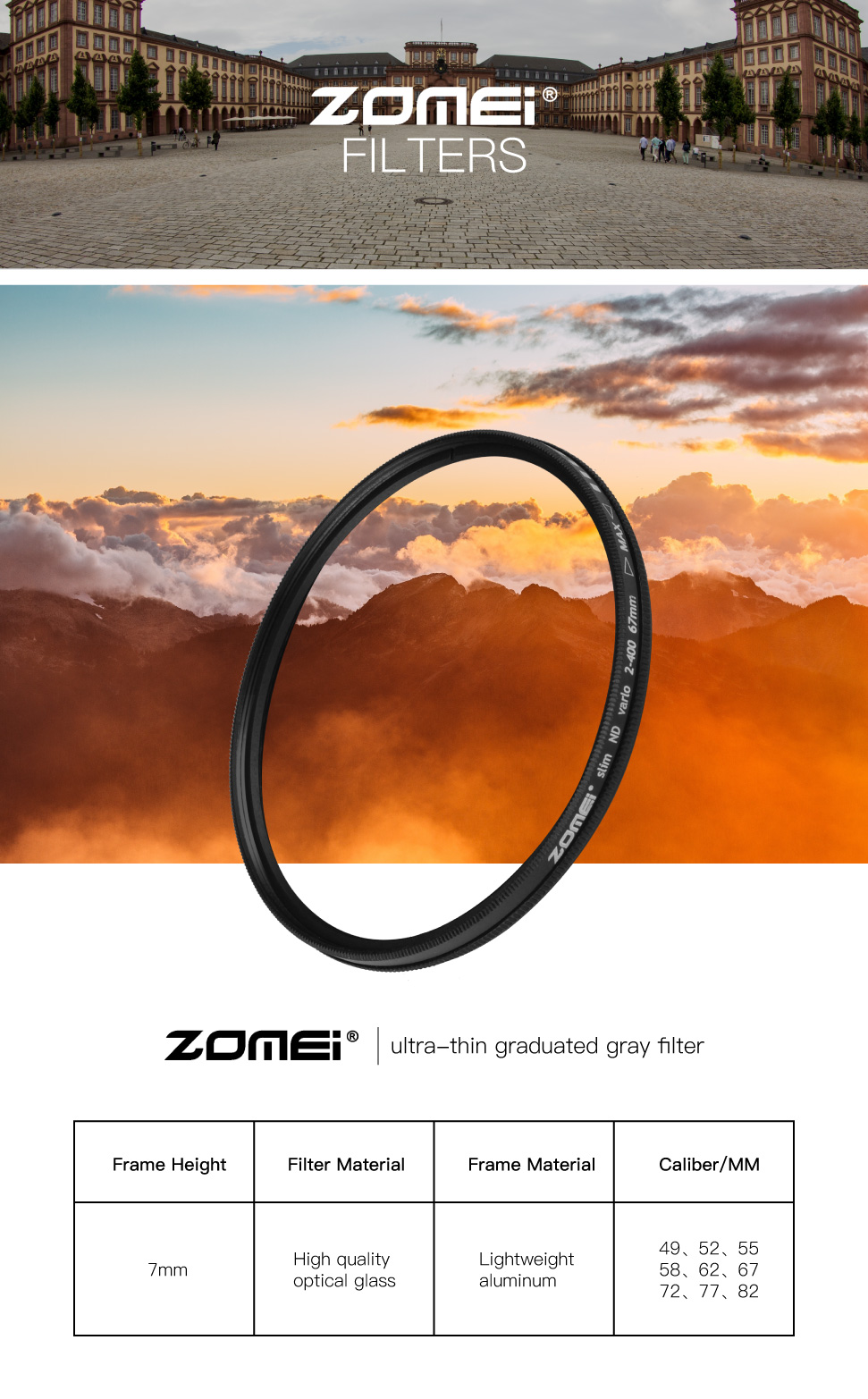 zomei offical online nd gray filter