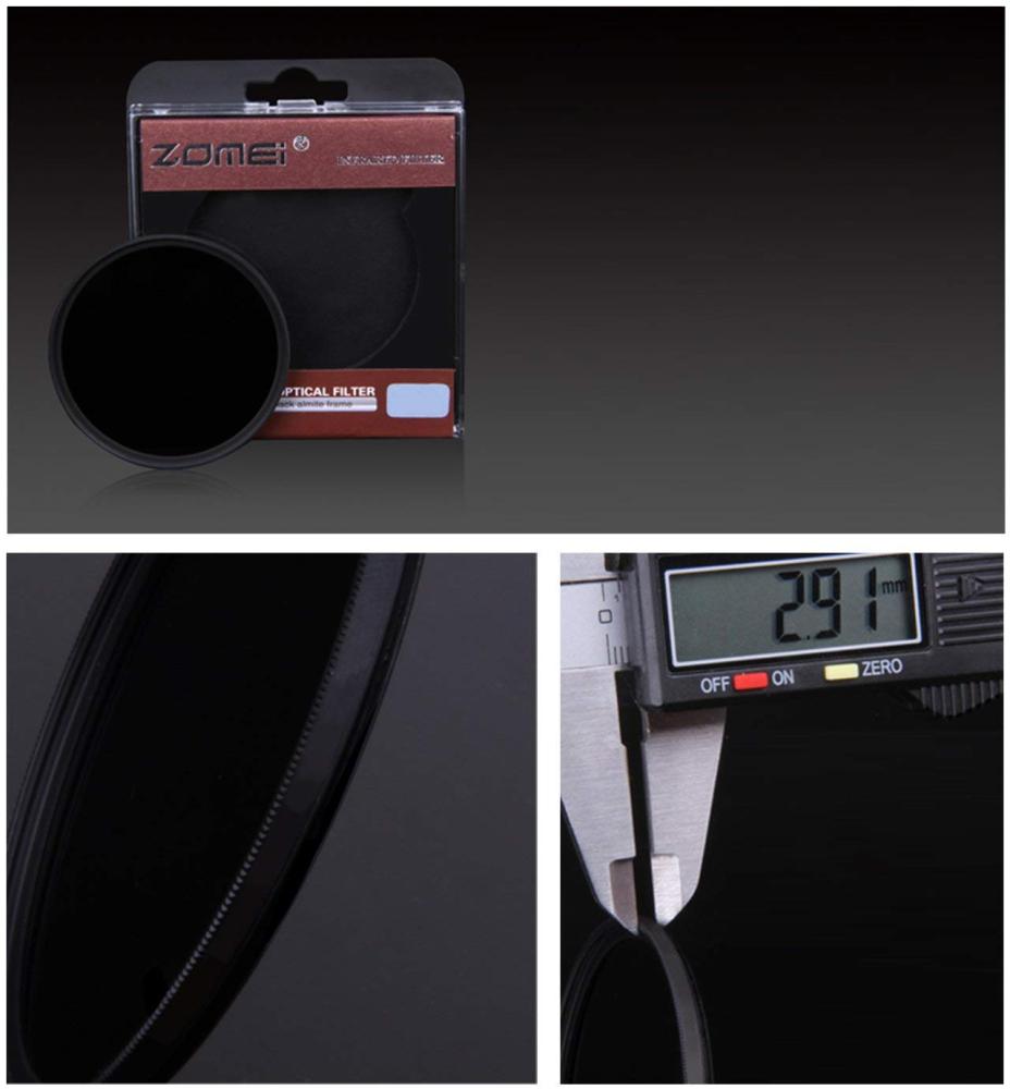 ZOMEi IR Filter GLASS Infrared X-Ray Filter Suitable for Crime Detection, Medical Photography