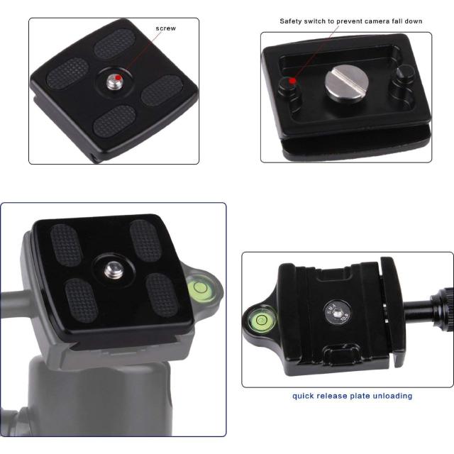 ZOMEi Universal Professional Camera Quick Release Mounting Plate for Q555, Q666, Q666C, Z688, Z688C, Z699, Z699C, Z818, Z888，M8 Tripod