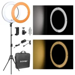 ZOMEi 14-inch LED Makeup Ring Light Videos Photography with Light Stand 3200-5500K