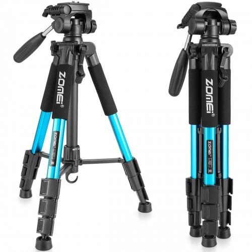 ZOMEi Q111 Lightweight Backpacking Tripod Kit 4-Section with 3-Way