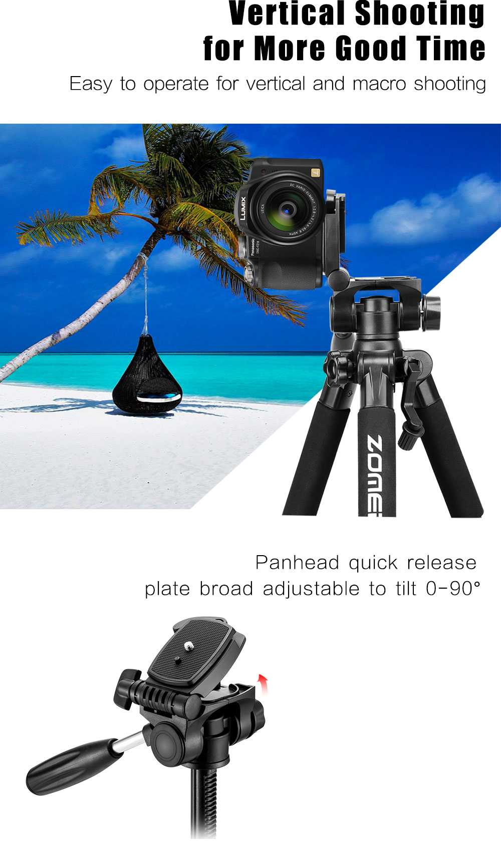 ZOMEi Q111 Portable Camera Tripod Best Choice for Beginner and Amateur