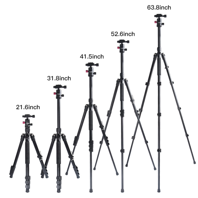 ZOMEi M3 BLACK Tripod with Monopod Compact Ball Head Tripod Kit 62.5 Inch for Wedding and Party Photography with Monopod Conversion