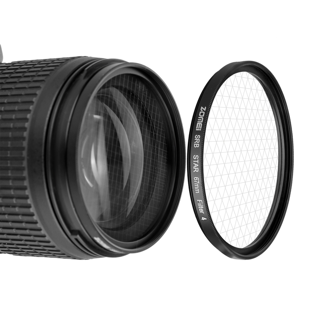 ZOMEI 52MM-82MM Filter Set with 4 Points Star Filter + 6 Points Star Filter + 8 Points Star Filter 
