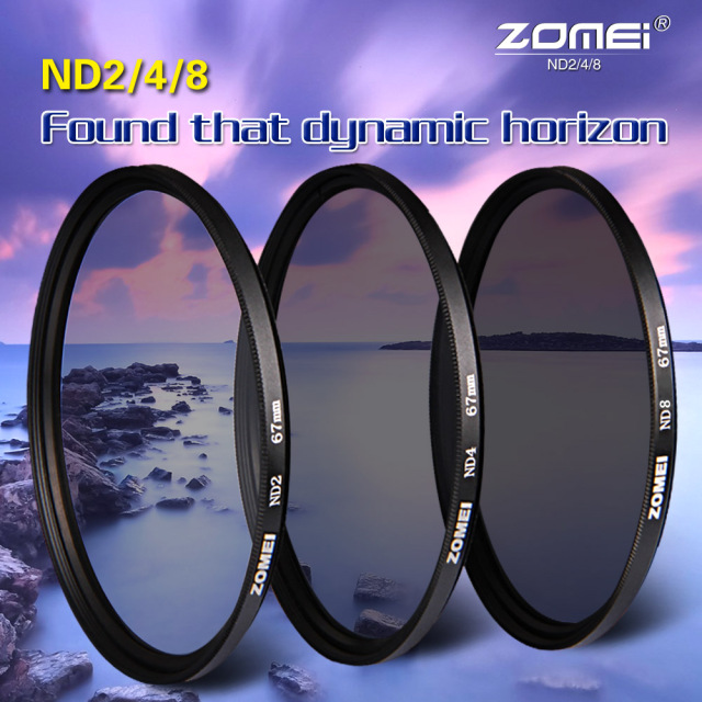 Zomei 52-82MM Neutral Density Filter Lens Set Kit ND2 ND4 ND8  for Canon Nikon
