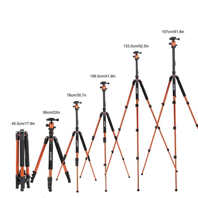 ZOMEi Q555 Lightweight Travel Tripod Kit 63-inch for Family Gatherings and Sports Activities Indoor and Outdoor Photography