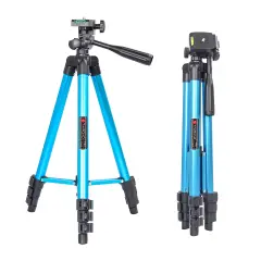 Tairoad 50 Inch Light Weight Portable Travel Tripod for Fishing Light, Mini Projector, Security Camera, Tiny Camera Telescope with Carrying bag(blue)