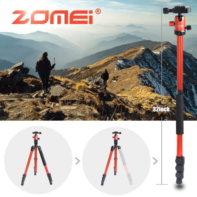 ZOMEi M3 Blue Compact Ball Head Tripod Kit 62.5 Inch for Wedding and Party Photography with Monopod Conversion