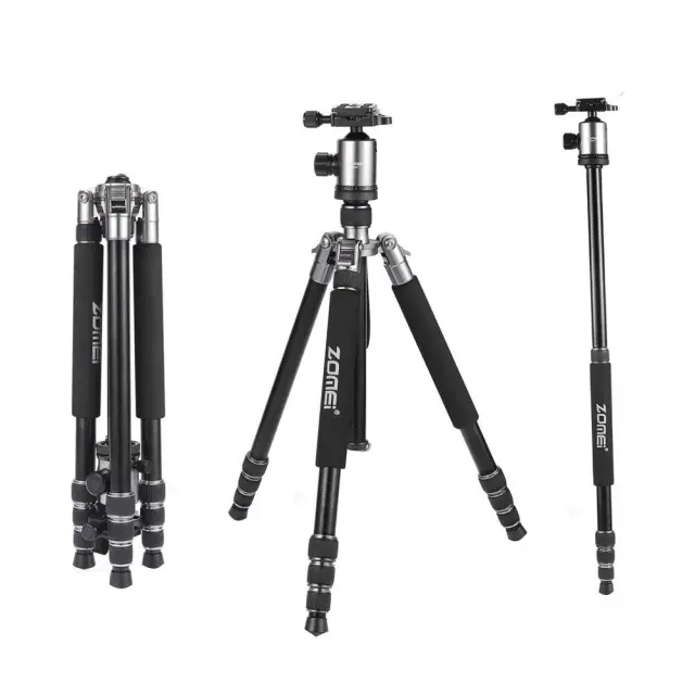 ZOMEi Z818 / Z888 Heavy Duty Camera Tripod 65 Inch for Professional Photographic Shooting for Landscape and Food Photography - Silver