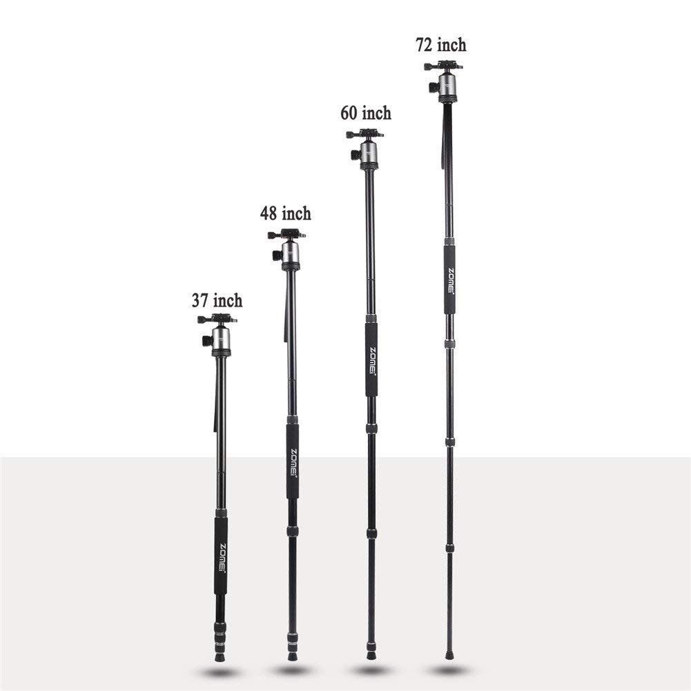 ZOMEi Z818 / Z888 Heavy Duty Camera Tripod 65 Inch for Professional Photographic Shooting for Landscape and Food Photography - Silver