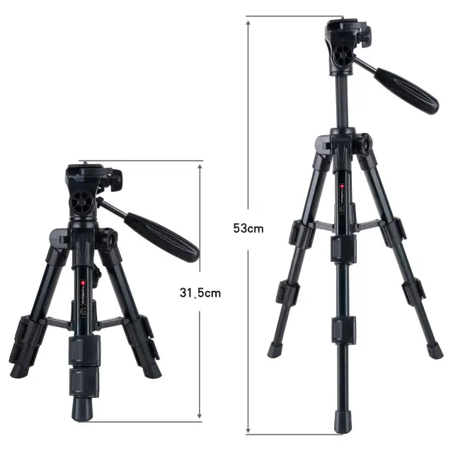 Tairoad T-111 Tabletop Tripod 12.5inch Lightweight Aluminum Mini Travel Tripod with 360° Rotating Pan Head for Tablet Camera Canon EOS Sony Nikon Sams