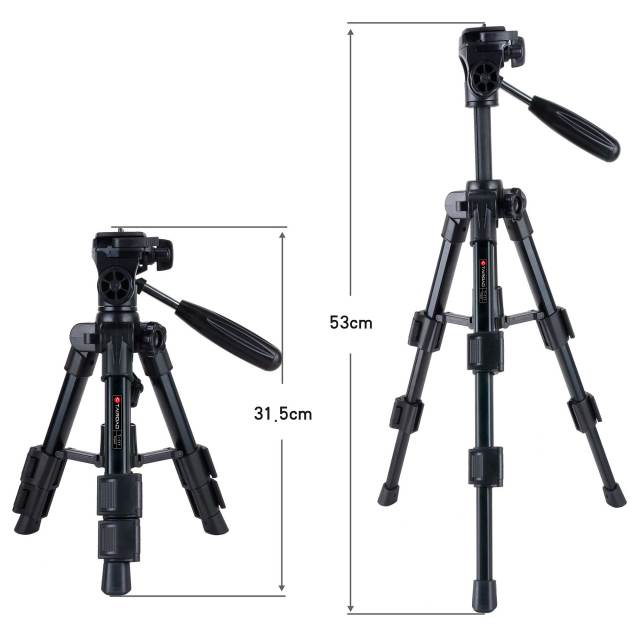 Tairoad T-111 Tabletop Tripod 12.5inch Lightweight Aluminum Mini Travel Tripod with 360° Rotating Pan Head for Tablet Camera Canon EOS Sony Nikon Sams