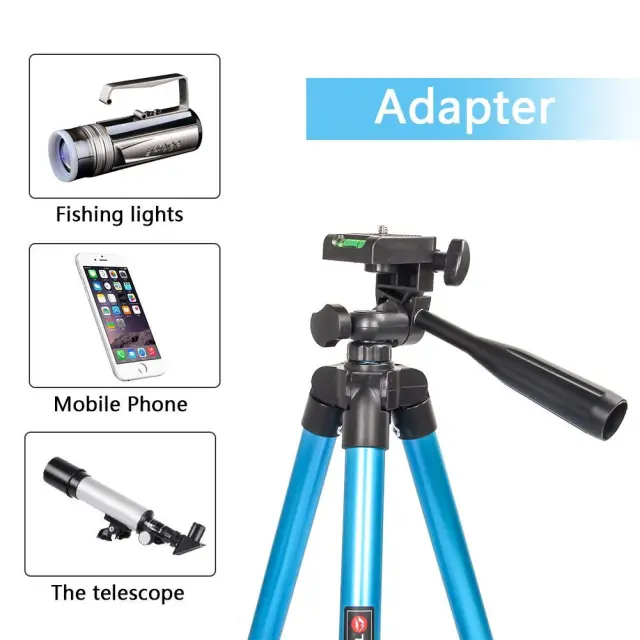 Tairoad 50 Inch Light Weight Portable Travel Tripod for Fishing Light, Mini Projector, Security Camera, Tiny Camera Telescope with Carrying bag(gold)