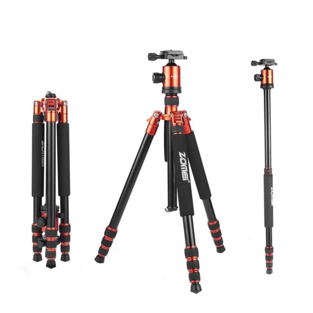 ZOMEi Z818 / Z888 Heavy Duty Camera Tripod 65 Inch for Professional Photographic Shooting for Landscape and Food Photography - Black