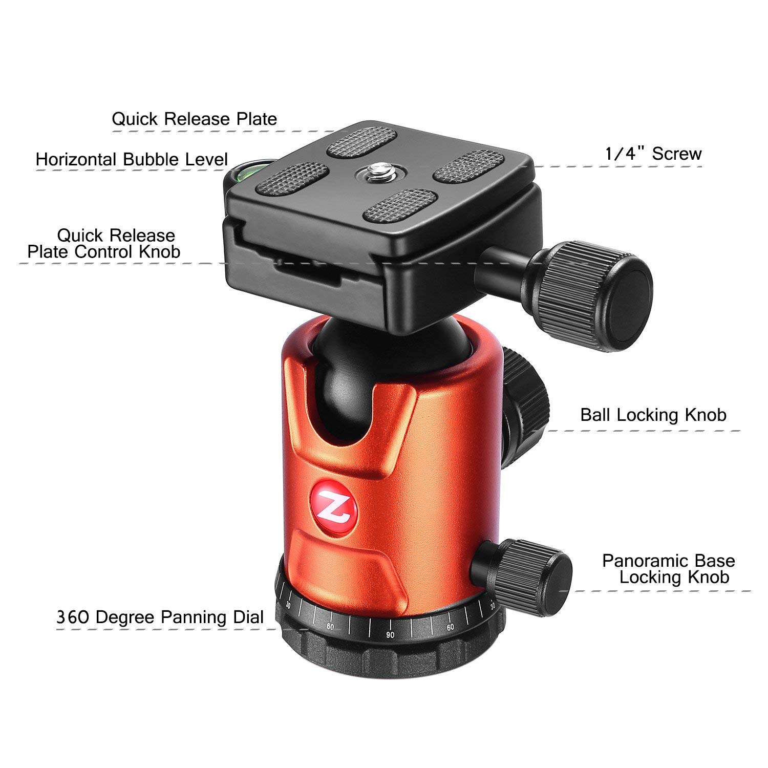 ZOMEi M7 Stable Camera Tripod Range from 22-inch to 67-inch