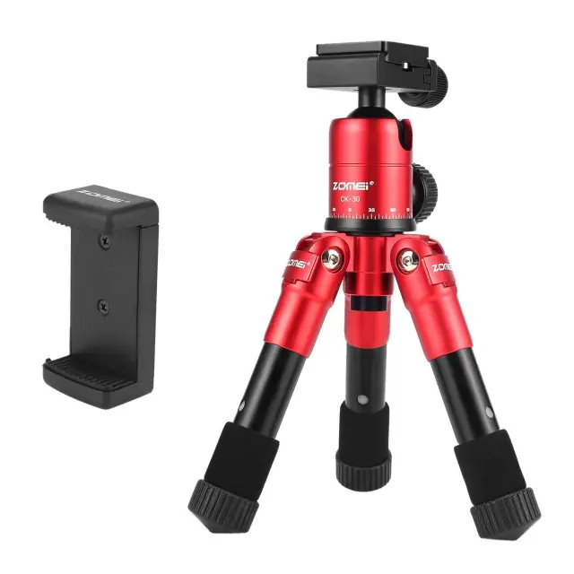 ZOMEi CK30 Small Tabletop Tripod with 360 Degree Panoramic Ball Head - Blue