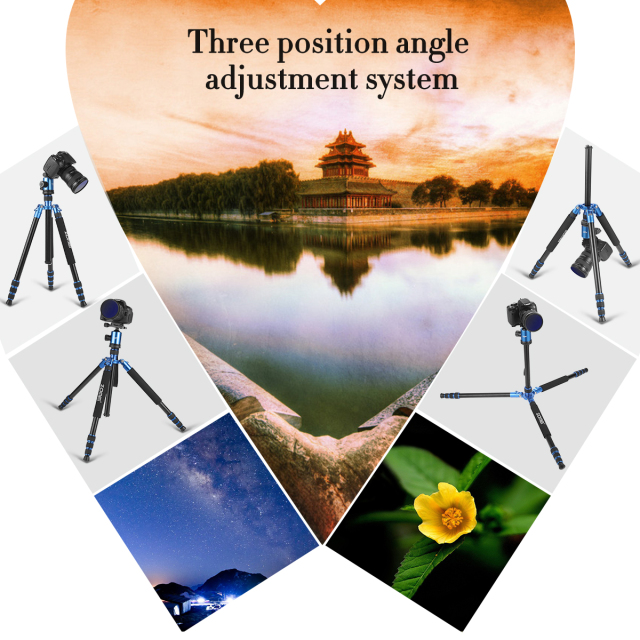 ZOMEi Z818 / Z888 Heavy Duty Camera Tripod 65 Inch for Professional Photographic Shooting for Landscape and Food Photography - Silver